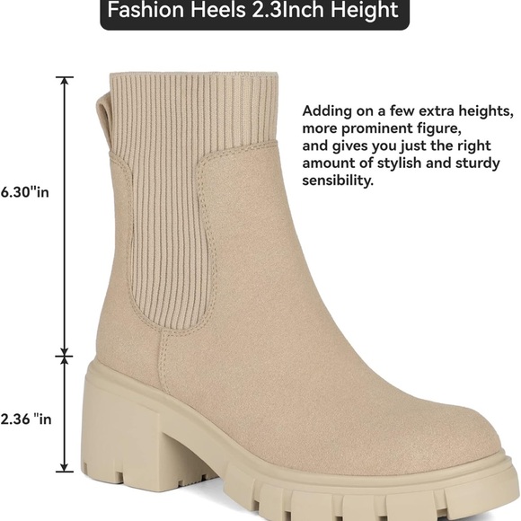 Women's Nude Chelsea Boots Size 9 - Picture 6 of 6